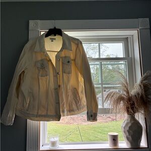 On34th Cream Denim Jacket
